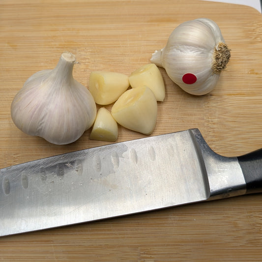 (1/2) lb Romanian Red Hardneck Garlic for eating/planting-Culinary Grade